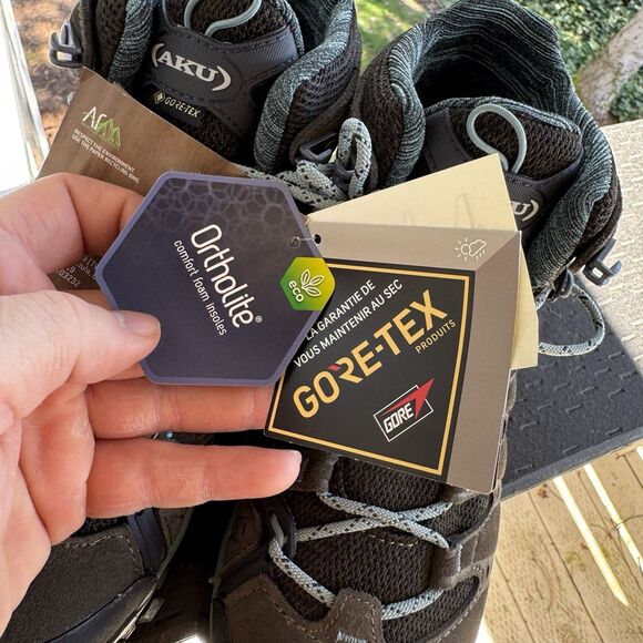 AKU 714 Alterra Lite Mid GTX W3 Men’s 5 Women’s 7 13623e22 Brown Blue Boots New‎ - Picture 10 of 11